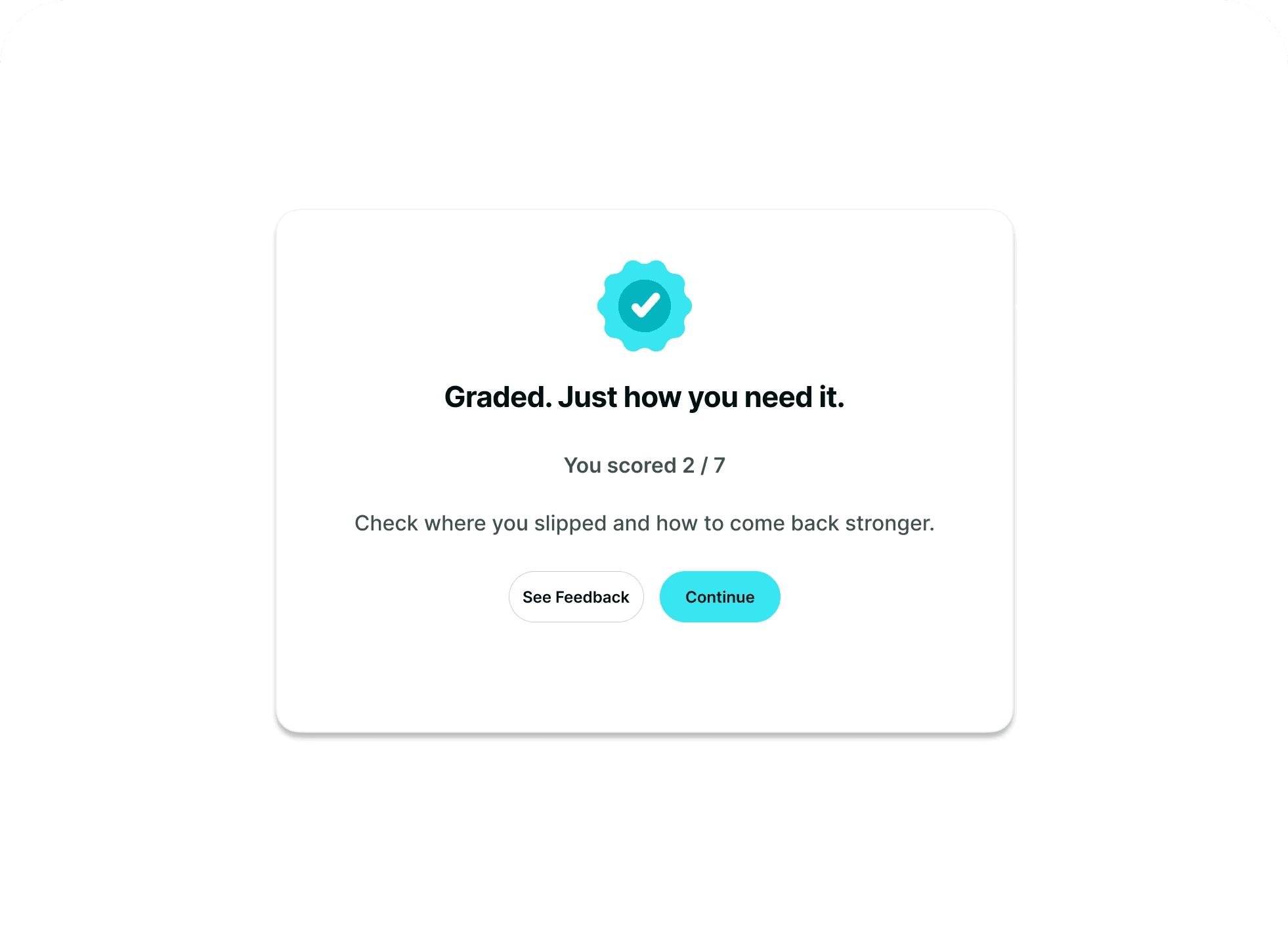 Revizze multiple choice question with instant correction